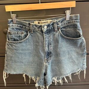 GAP classic fit shorts size 10R- self cut/distressed from jeans